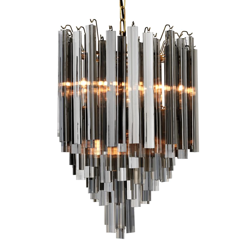 Люстра Chandelier Salerno Латунь Стекло Смок Люстра Chandelier Salerno Латунь Стекло Смок в Твери | Loft Concept