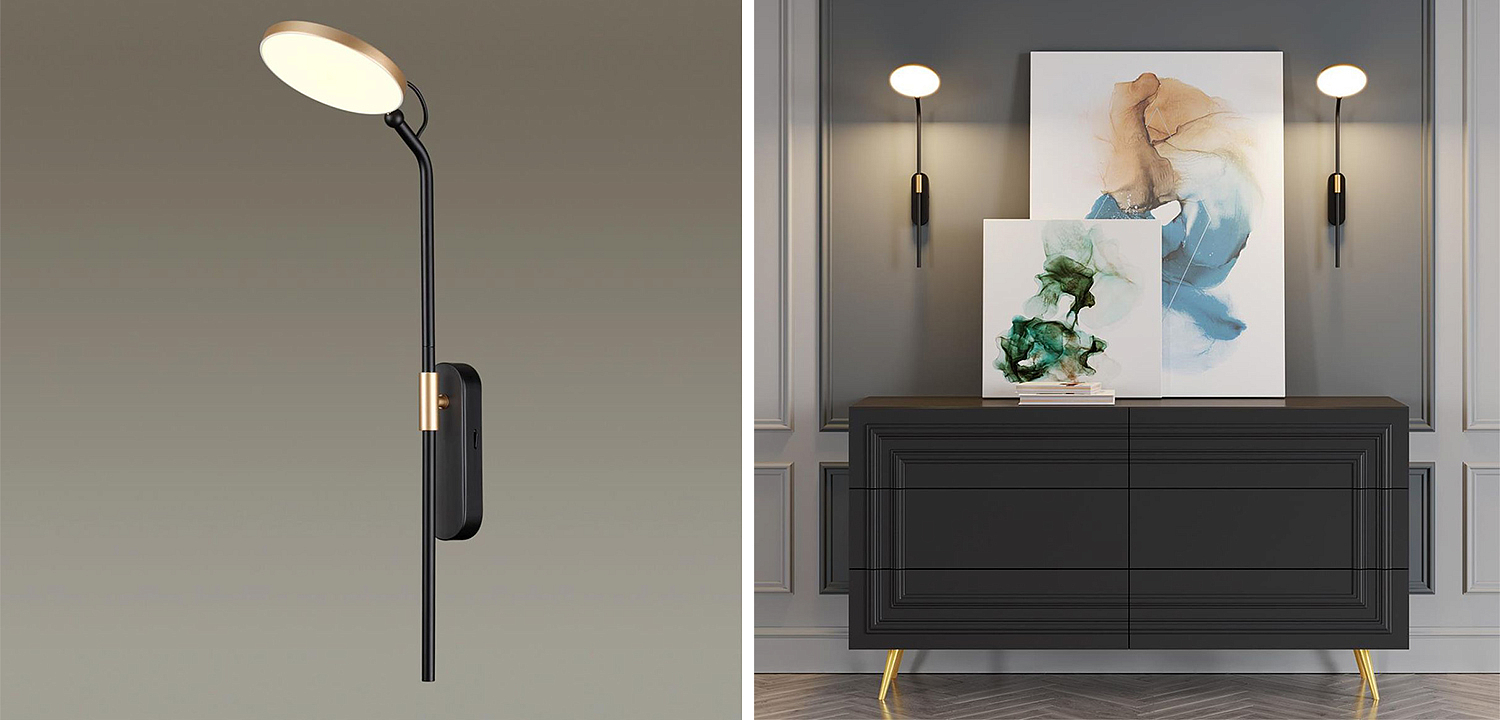 Бра Maxine Light Wall lamp Lantern Black Gold Бра Maxine Light Wall lamp Lantern Black Gold - Loft-Concept в Твери