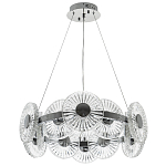 Люстра с круглыми рельефными плафонами Glass Peonies Chrome Chandelier варинант исполнения - 2 | Loft Concept в Твери