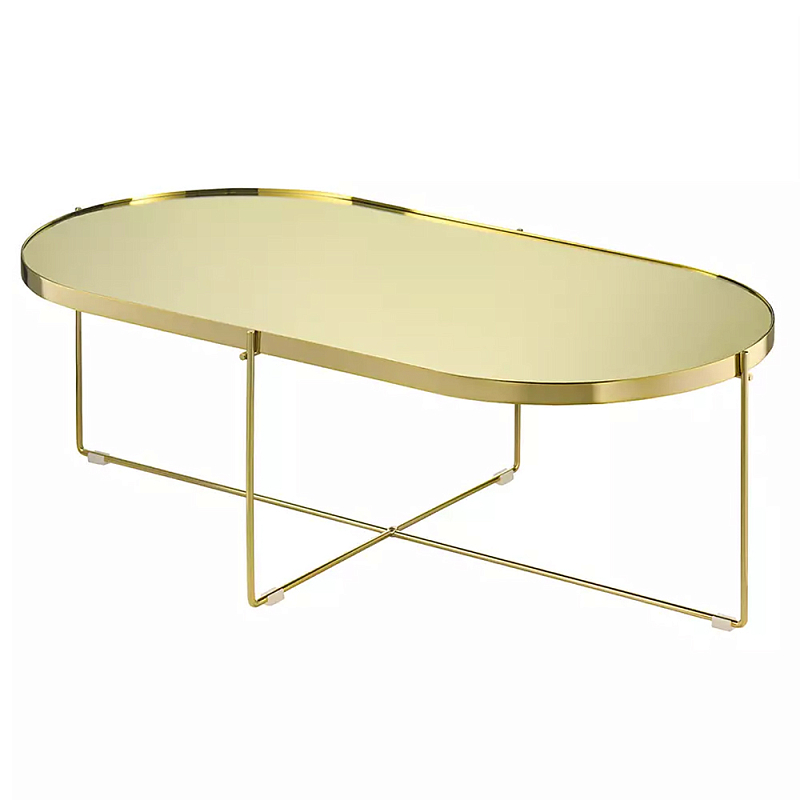 Кофейный столик овальный золотой Modern Mirror Gold Table Золотой Кофейный столик овальный золотой Modern Mirror Gold Table Золотой в Твери | Loft Concept