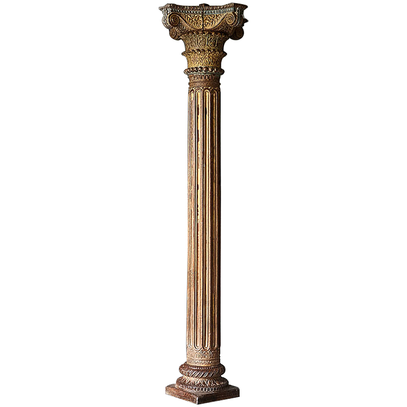 Антикварная колонна из тикового дерева Bhavnagar Antique Column Brown Коричневый Антикварная колонна из тикового дерева Bhavnagar Antique Column Brown Коричневый в Твери | Loft Concept