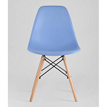 Пластиковый стул на ножках из массива бука Eames Blue варинант исполнения - 4 | Loft Concept в Твери