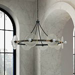 Люстра круглая с литыми стеклянными дисками Olympe Glass Chandelier варинант исполнения - 5 | Loft Concept в Твери