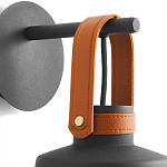 Черное матовое бра с декором под кожу Chestery варинант исполнения - 3 | Loft Concept в Твери