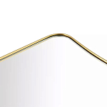 Зеркало золотистое с закруглёнными углами Thin Frame варинант исполнения - 2 | Loft Concept в Твери