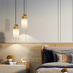 Подвесной светильник светодиодный с цилиндрическим плафоном Stone Helios варинант исполнения - 4 | Loft Concept в Твери