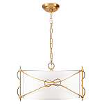 Люстра в форме цилиндра с белым тканевым абажуром Simple Knot варинант исполнения - 1 | Loft Concept в Твери