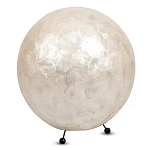 Настольная лампа из перламутра на металлическом каркасе Indonesian Egg варинант исполнения - 1 | Loft Concept в Твери