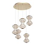 Люстра светодиодная с стеклянными волнообразными плафонами Amphora of Light варинант исполнения - 3 | Loft Concept в Твери