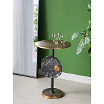 Столик приставной с абстрактным основанием и акцентом в виде золотистого диска Heavenly Space варинант исполнения - 6 | Loft Concept в Твери