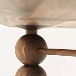 Обеденный стол деревянный с круглыми декоративными элементами на ножках Koko варинант исполнения - 3 | Loft Concept в Твери