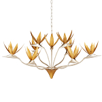 Люстра с плафонами в виде цветов Golden Bird of Paradise варинант исполнения - 4 | Loft Concept в Твери