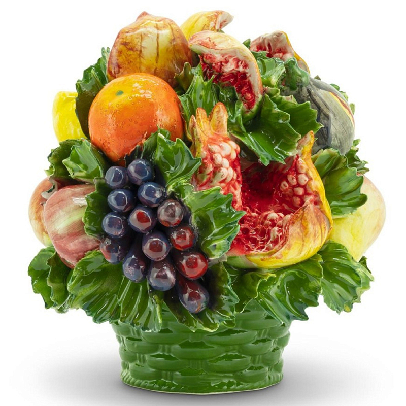 Статуэтка Fruit Mix With Basket Мульти Зеленый Статуэтка Fruit Mix With Basket Мульти Зеленый в Твери | Loft Concept