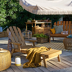 Садовая скамья из массива акации Ruth Wooden Bench варинант исполнения - 3 | Loft Concept в Твери