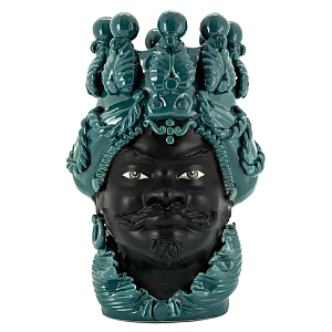 Ваза VASE MORO BIG MAN SIMPLY MAT dark turquoise