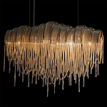 Люстра подвесная с металлическими цепочками и изогнутыми металлическими дугами 72 см Atlantis Chain варинант исполнения - 6 | Loft Concept в Твери