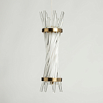 Подвесной светильник с цилиндром из прозрачных стеклянных трубок Nembus варинант исполнения - 5 | Loft Concept в Твери