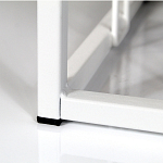 Пуф квадратный фиолетовый велюр на белом металлическом основании Celeste Purple варинант исполнения - 4 | Loft Concept в Твери