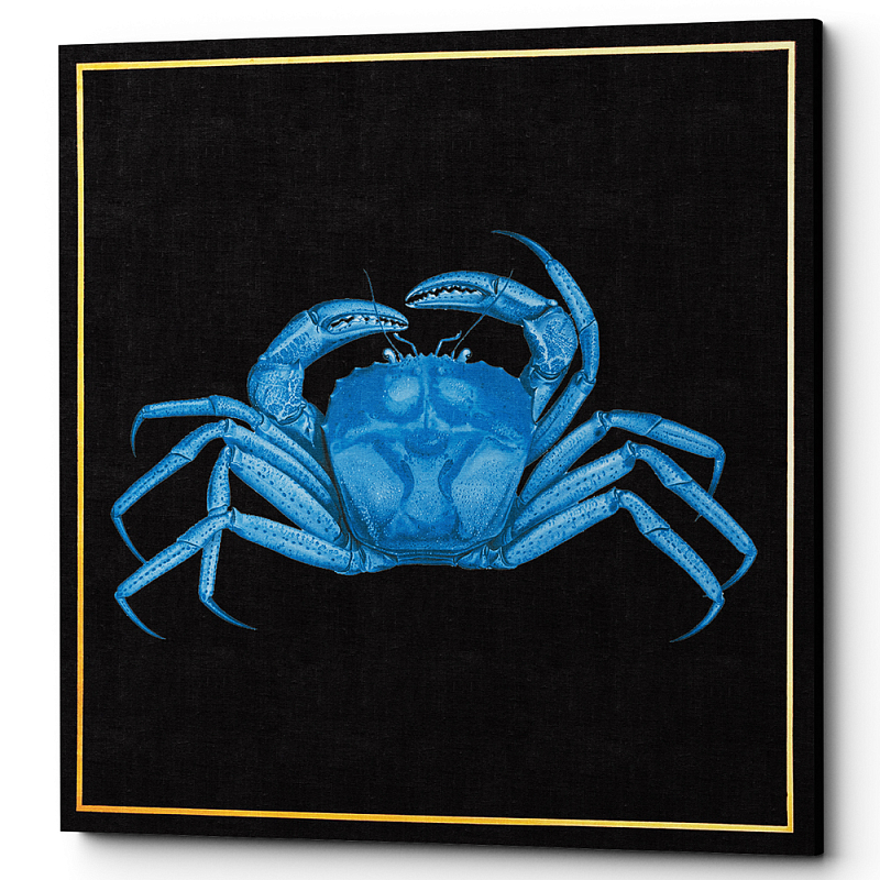 Постер Blue Crab Poster Черный Морская синь Постер Blue Crab Poster Черный Морская синь в Твери | Loft Concept