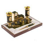 Настольный письменный набор из нефрита с ножом для бумаг в подарочной коробке Maecenas варинант исполнения - 3 | Loft Concept в Твери