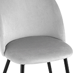 Мягкий стул в сером велюре Miruna Chair варинант исполнения - 7 | Loft Concept в Твери