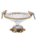 Чаша стеклянная с фигурками разноцветных попугаев на ободке 41 Eden Garden варинант исполнения - 1 | Loft Concept в Твери