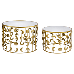 Набор из двух столов из металла Brass Symphony Moon варинант исполнения - 2 | Loft Concept в Твери