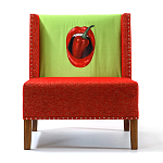 FUN Armchair "Chili Pepper" Red Дизайнерское кресло с цветным принтом варинант исполнения - 1 | Loft Concept в Твери