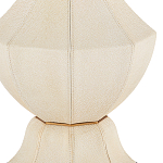 Настольная лампа с фактурным конусовидным абажуром и кожаным каркасом Malifis варинант исполнения - 1 | Loft Concept в Твери