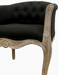 Кресло низкое в стиле прованс Louis French Armchair black flax варинант исполнения - 4 | Loft Concept в Твери