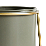 Кашпо из металла и латуни Elegance Elevated Planters оливковое  варинант исполнения - 3 | Loft Concept в Твери