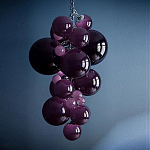 Люстра Grape Balls Сливовый цвет стекла варинант исполнения - 1 | Loft Concept в Твери