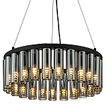 Люстра со стеклянными цилиндрическими плафонами Luminous Cylinders Smoky Round варинант исполнения - 1 | Loft Concept в Твери