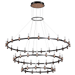 Люстра подвесная с тремя круглыми ярусами и цилиндрическими плафонами Arnaut Light варинант исполнения - 2 | Loft Concept в Твери