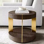 Дизайнерский журнальный стол круглый на 4-х ножках с подстольем Hufok варинант исполнения - 1 | Loft Concept в Твери