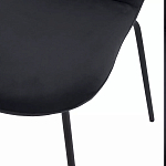 Стул черный с обивкой из велюра Black Archie Chair варинант исполнения - 6 | Loft Concept в Твери