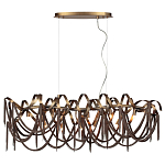 Люстра подвесная линейная с переплетенными металлическими лентами и цепочками Atlantis Chain варинант исполнения - 4 | Loft Concept в Твери