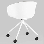 Офисное кресло из пластика с мягким сиденьем Eggshell Grey варинант исполнения - 6 | Loft Concept в Твери