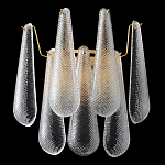 Бра с подвесками из рифленного стекла в форме капель Textured Glass варинант исполнения - 3 | Loft Concept в Твери