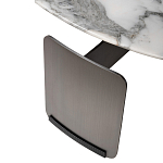 Столик журнальный с круглой мраморной столешницей на трех опорах Marble Stone Drawing варинант исполнения - 7 | Loft Concept в Твери