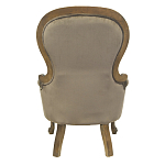 Кресло с мягкой обивкой из коричневого велюра на 4-х деревянных ножках Evelyn Classical Armchair варинант исполнения - 2 | Loft Concept в Твери