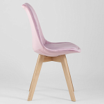 Стул с мягким велюровым сиденьем Arvika Pink варинант исполнения - 2 | Loft Concept в Твери