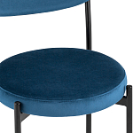 Стул с круглым сиденьем на металлическом основании ALFIE CHAIR Blue варинант исполнения - 6 | Loft Concept в Твери