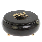 Шкатулка круглая из натурального камня змеевик Stone Casket варинант исполнения - 2 | Loft Concept в Твери