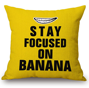 Декоративная подушка Stay Focused on Banana