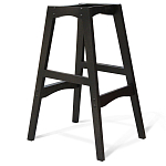 Барный стул со спинкой и подлокотниками на 4-х черных ножках Douglas Rhombus Коричневый Велюр варинант исполнения - 5 | Loft Concept в Твери