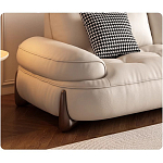 Диван кожаный с каркасом из массива дерева Furniture Medieval варинант исполнения - 1 | Loft Concept в Твери