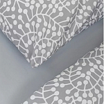 Постельное белье серого цвета с рисунком 200х220 см Blossom Essence варинант исполнения - 3 | Loft Concept в Твери