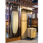 Зеркало овальное в металлической оправе в стиле лофт Urban Style Space варинант исполнения - 4 | Loft Concept в Твери