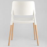 Пластиковый стул на ножках из массива бука Ferret White 4 шт варинант исполнения - 6 | Loft Concept в Твери